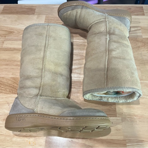 Vtg Original Ugg Australia Leather Wool Shearling lined 534 Boots 7 Y2K - Picture 2 of 7